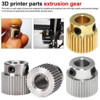 

Extrusion Drive Gear 26/36/40 Tooth Teeth MK7 MK8 Brass Stainless Steel Feeding Wheel for 3D Printer Parts