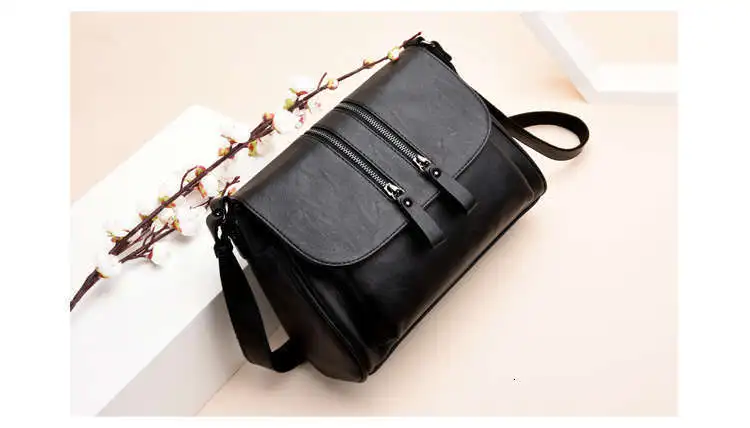 High Quality Leather Women Shoulder Crossbody Bags For Large Handbag Fashion Double Zipper Soft Ladies Bag Bolsas Femininas