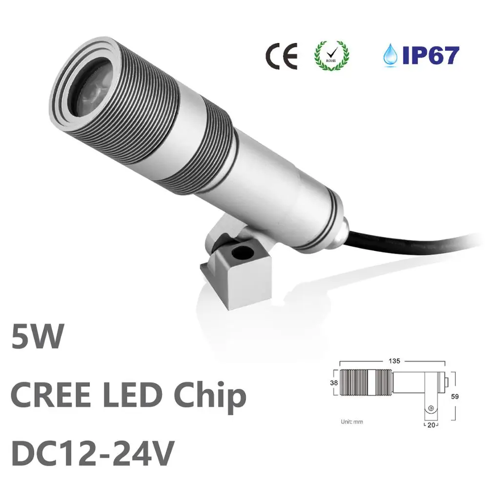 Современный дизайн IP67 Водонепроницаемый CREE светодиодный светильник для лужайки 12 В 24 В 5 Вт наружный Ландшафтный Точечный светильник для садовой дорожки двора патио