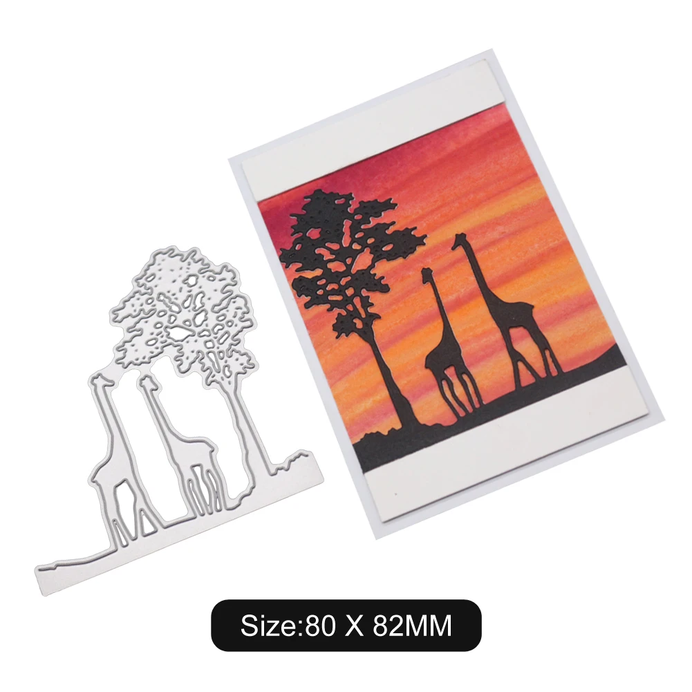 

Giraffe in the sunsetCutting Dies for DIY scrapbooking Embossing clear stamps and dies die cuts scrapbooking snijmal en embossi