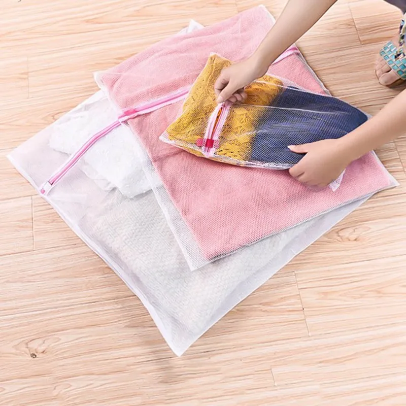 Clothes Washing Machine Laundry Bra Aid Lingerie Mesh Net Wash Bag Pouch Basket femme 3 Sizes