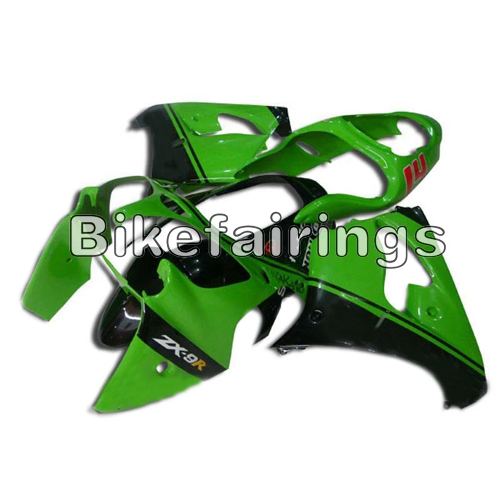 Эльф Зеленый Черный Полный обтекатели для Кавасаки ZX9R 2000 2001 ZX-9R 00 01 ABS пластик Обтекатели мотоциклетный кузов настроить чехлы
