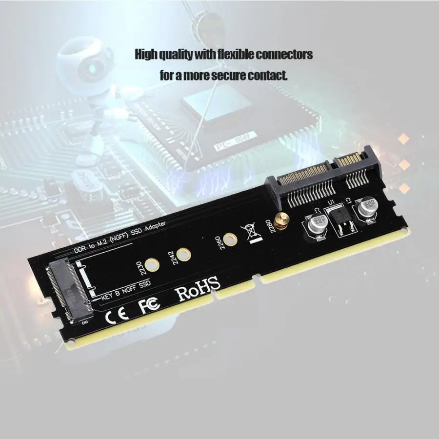 SATA для M.2 SSD DDR3 слот памяти фиксированная система дисковый адаптер Riser Card для рабочего стола