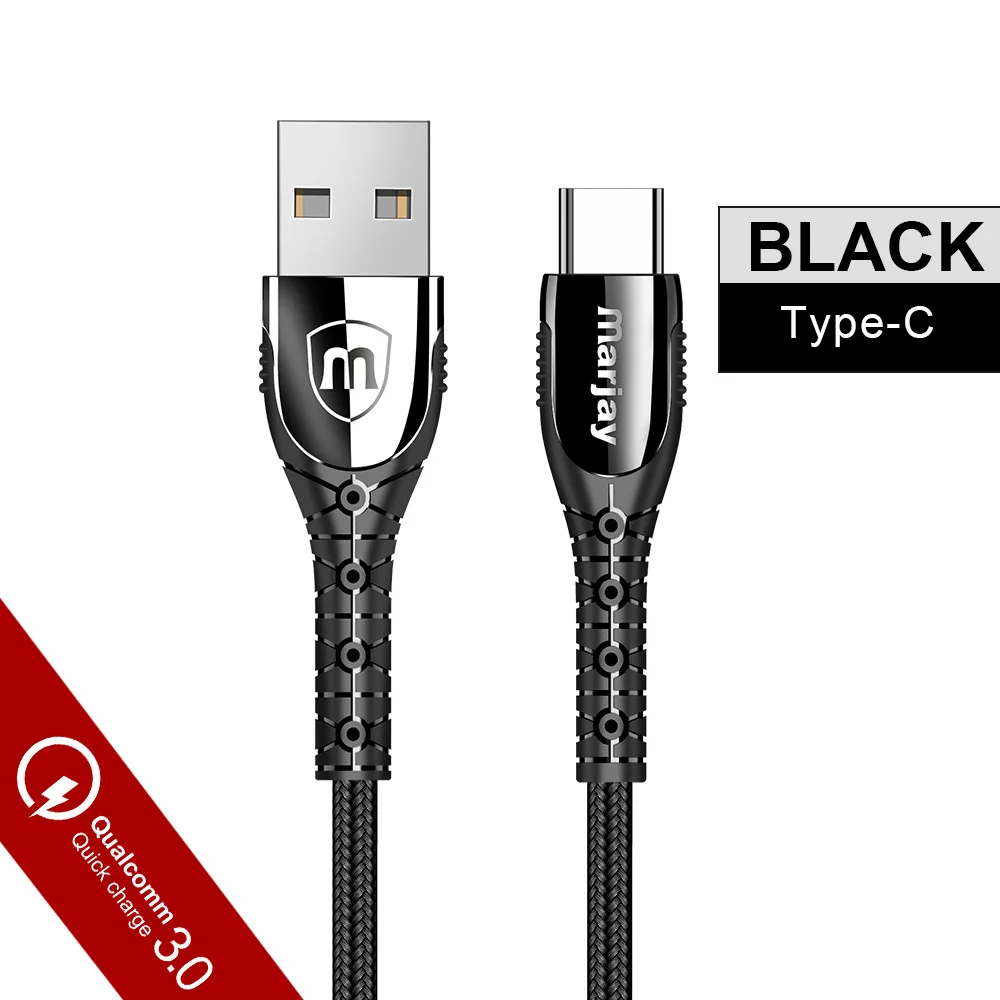 Кабель зарядный Marjay USB Type C для Samsung S10 S9 быстрая зарядка стандарта Xiaomi mi9 Redmi note