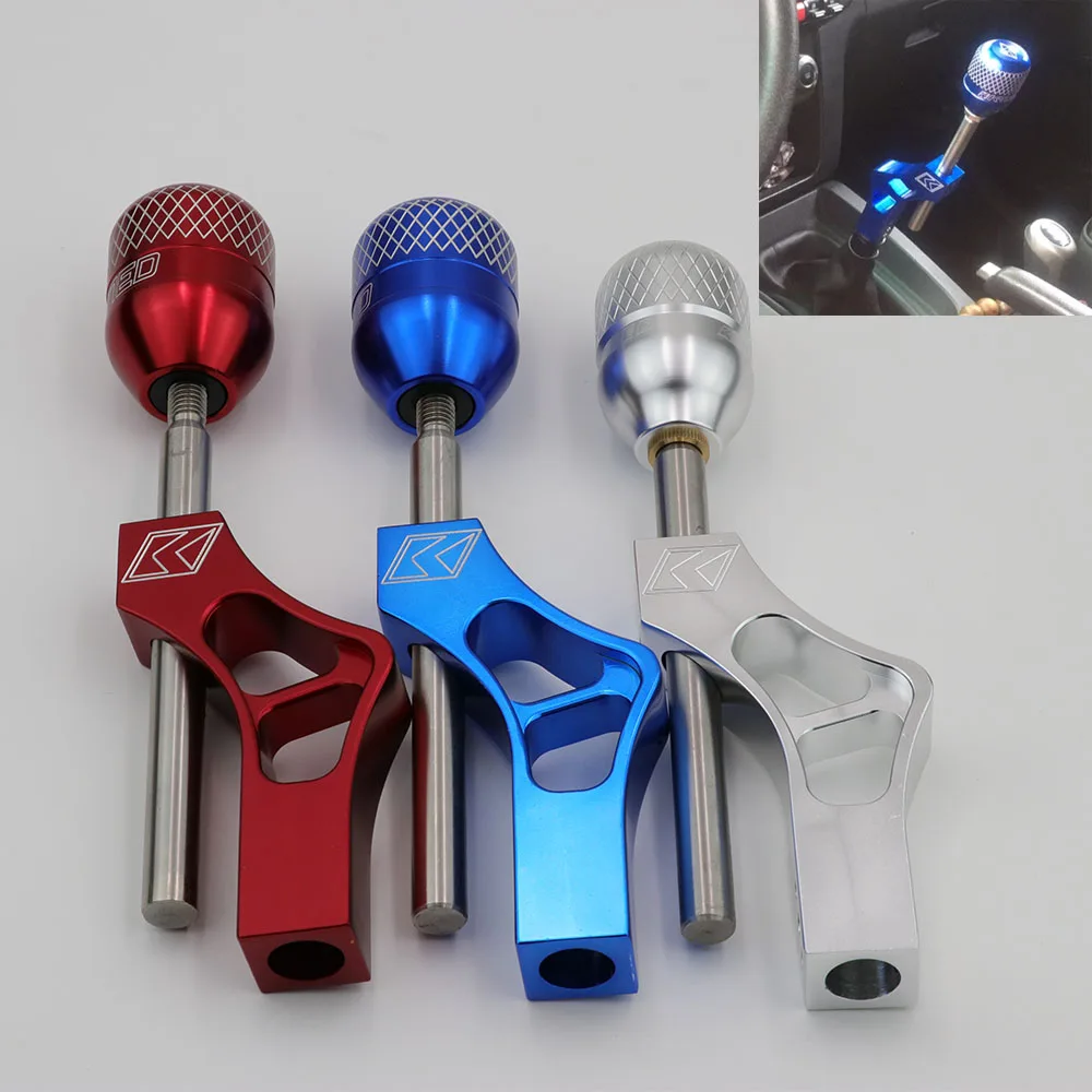 Aluminum Car Gear Extender Adjustable Shifter Lever Shift Knob Fit For