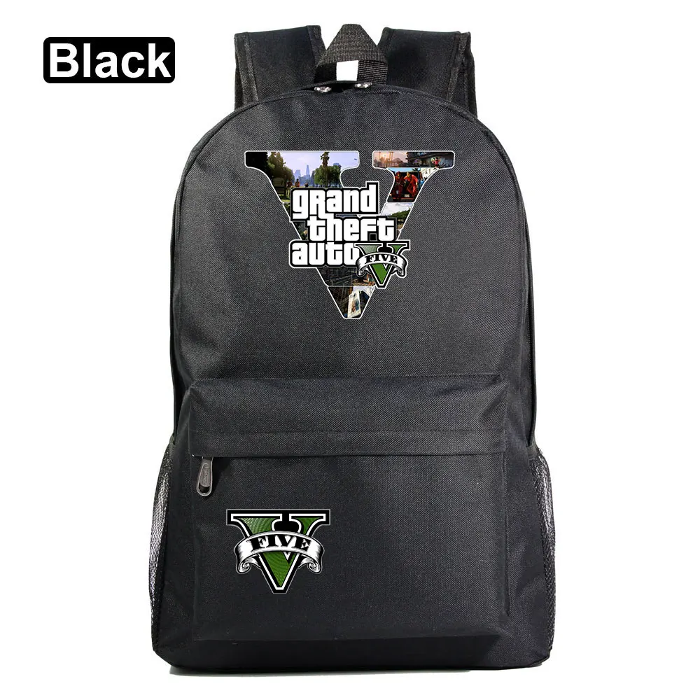 Модные популярные игры GTA5 Grand Theft Auto V для маленьких мальчиков и девочек книжный школьный рюкзак Для женщин пакет школьная сумка для подростков Для мужчин студенческий рюкзак - Цвет: 01