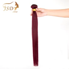 JSDshine 99j Красный Бразильский пучок человеческих волос "8-26" дюймов не Реми Прямые бордовые волосы переплетения пучок s