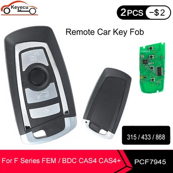 

KEYECU 315MHz / 433MHz / 868Mhz Smart Remote Key KeylessGo For BMW 3 5 7 Series 2009-2016 CAS4 F System Fob KR55WK49863 pcf7945