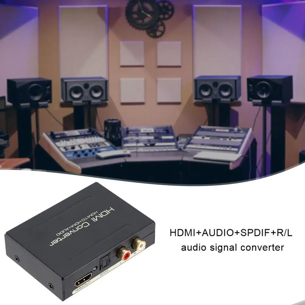 Hdmi аудио разветвитель Hdmi к Hdmi+ аудио+ Spdif R/L аудио сигнал конвертер зл/зп стерео аудио сигнал черный
