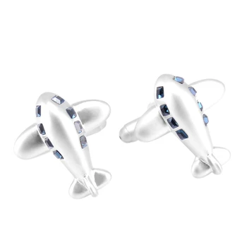 

Men's cufflinks luxury exquisite inlaid crystal airplane cufflinks French shirt cufflinks decorative buttons men's gift jewelry