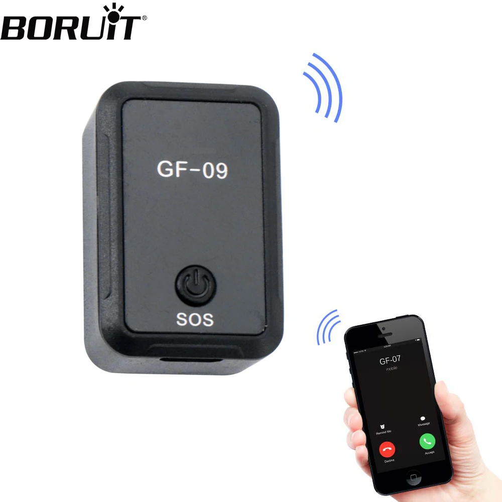 

BORUiT GF-09 Mini GPS Tracker APP Control Anti-Theft Device Locator Magnetic Voice Recorder For Vehicle/Car/Person Location