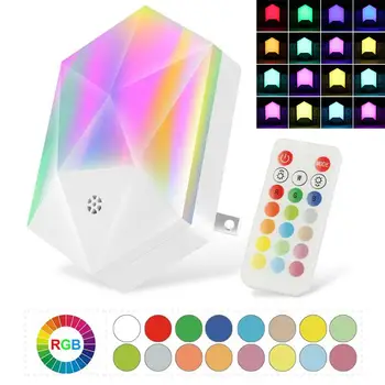 

New 16 Color Mini LED Night Light EU US UK Plug For Dark Night Baby Sleeping Light Bedside Lamps LED Remote Control Night Light