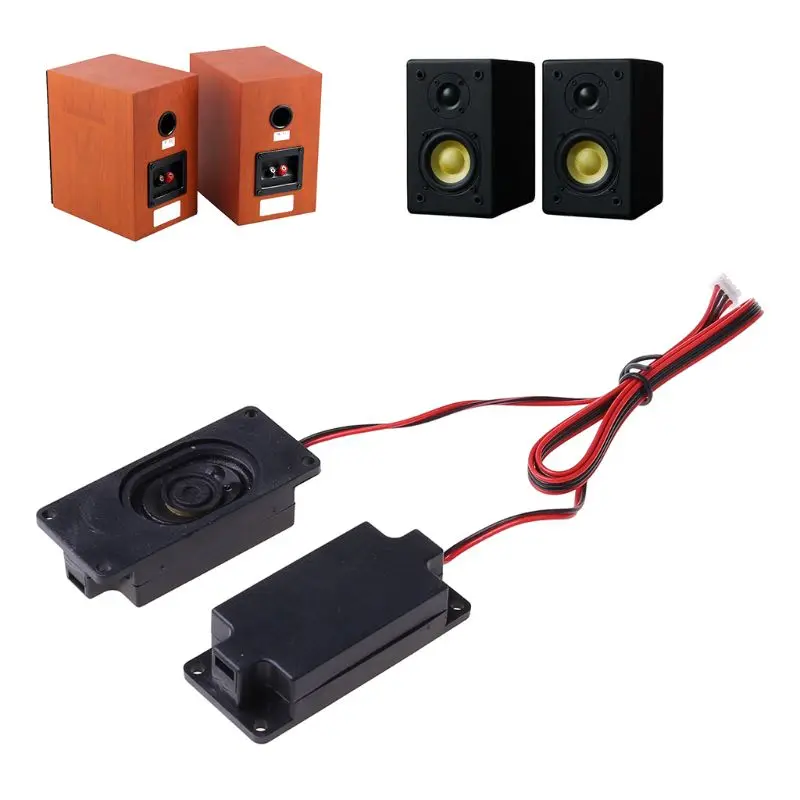 OOTDTY 2X 4 Ohm 3W 3070 Advertising LCD TV Speakers Loudspeaker Rectangle Speaker