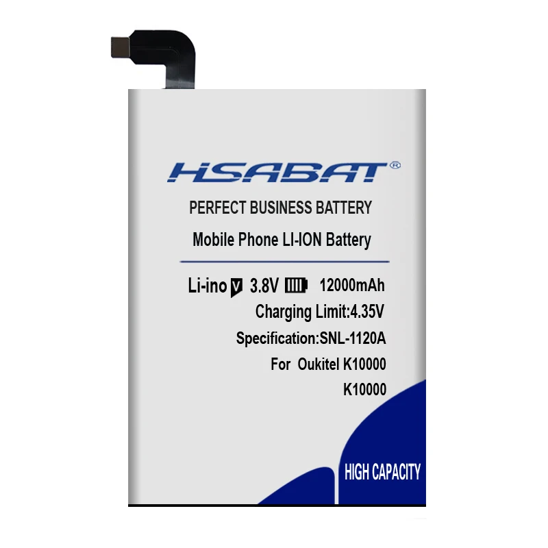 HSABAT K10000 12000 мАч аккумулятор для Oukitel K10000+ номер отслеживания