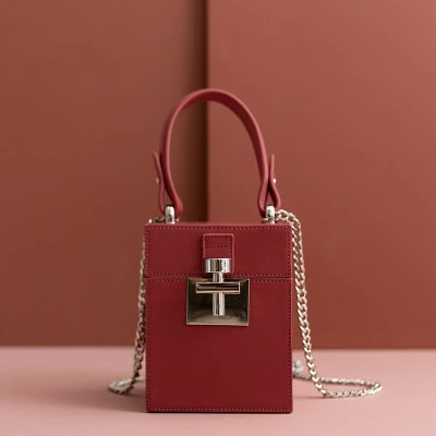 Burgundy Unua amo брендовые сумки для женщин модные мини квадратные сумочки роскошные сумки из натуральной кожи сумка через плечо - Цвет: Burgundy