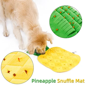 

Pet Dog Pineapple Hidden Food Sniffing Mat Dog Searching Pad For Training Smelling Skill Pets IQ Training Slow Eat Training Tool