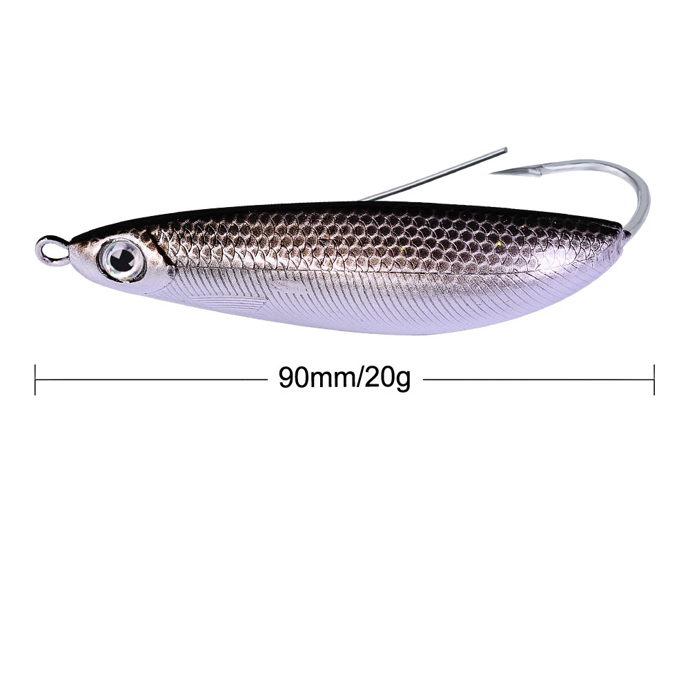  1pcs/Trolling bait Top waters swim VIB sequins hard bait 9cm/20g Artificial metal 3D eyes float Rot