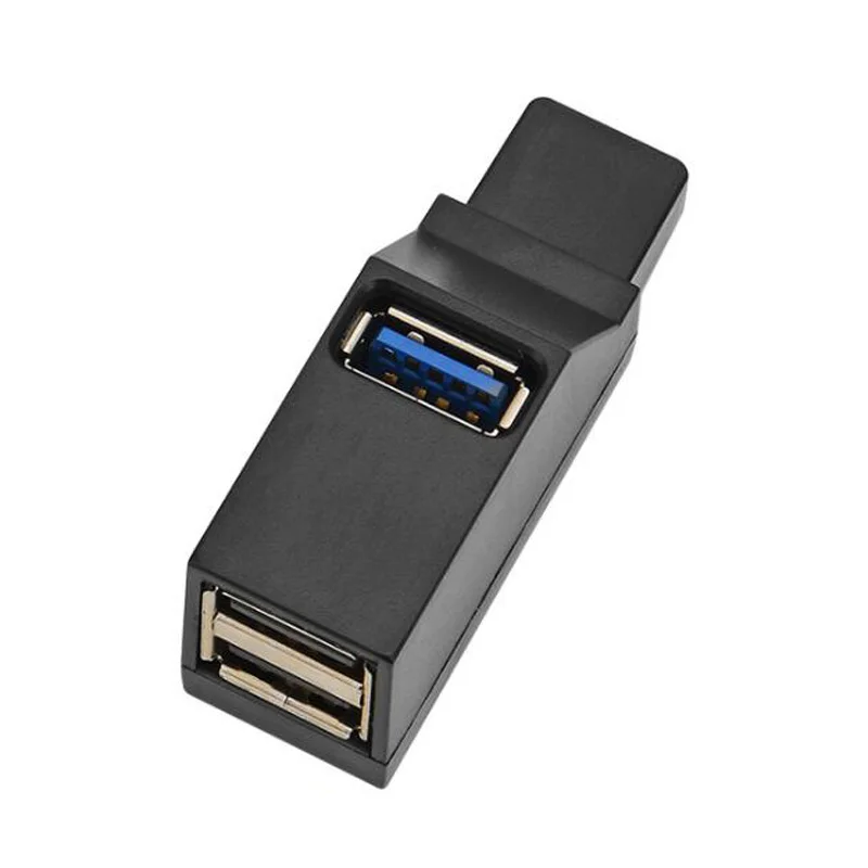 Мини USB 3,0/2,0 концентратор 3 порта Портативный usb-концентратор 480 Мбит/с высокоскоростной тонкий usb-хаб черный для ноутбука компьютера ноутбука USB концентратор