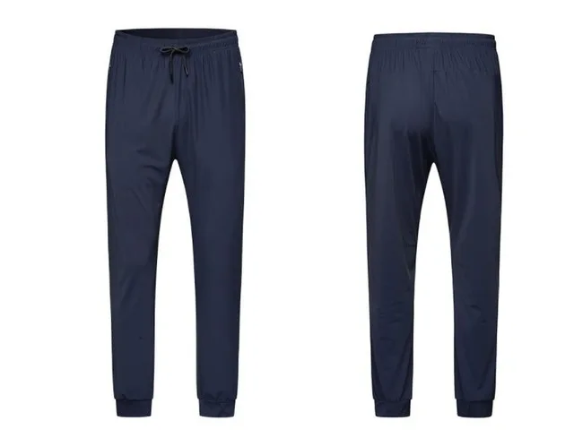 Xiaomi Uleemark ощущение прохлады эластичные спортивные штаны комплект летней одежды сенсорный впитывающие пот дышащие Повседневное сухой спортивные брюки для мужчин - Цвет: Dark Blue XL