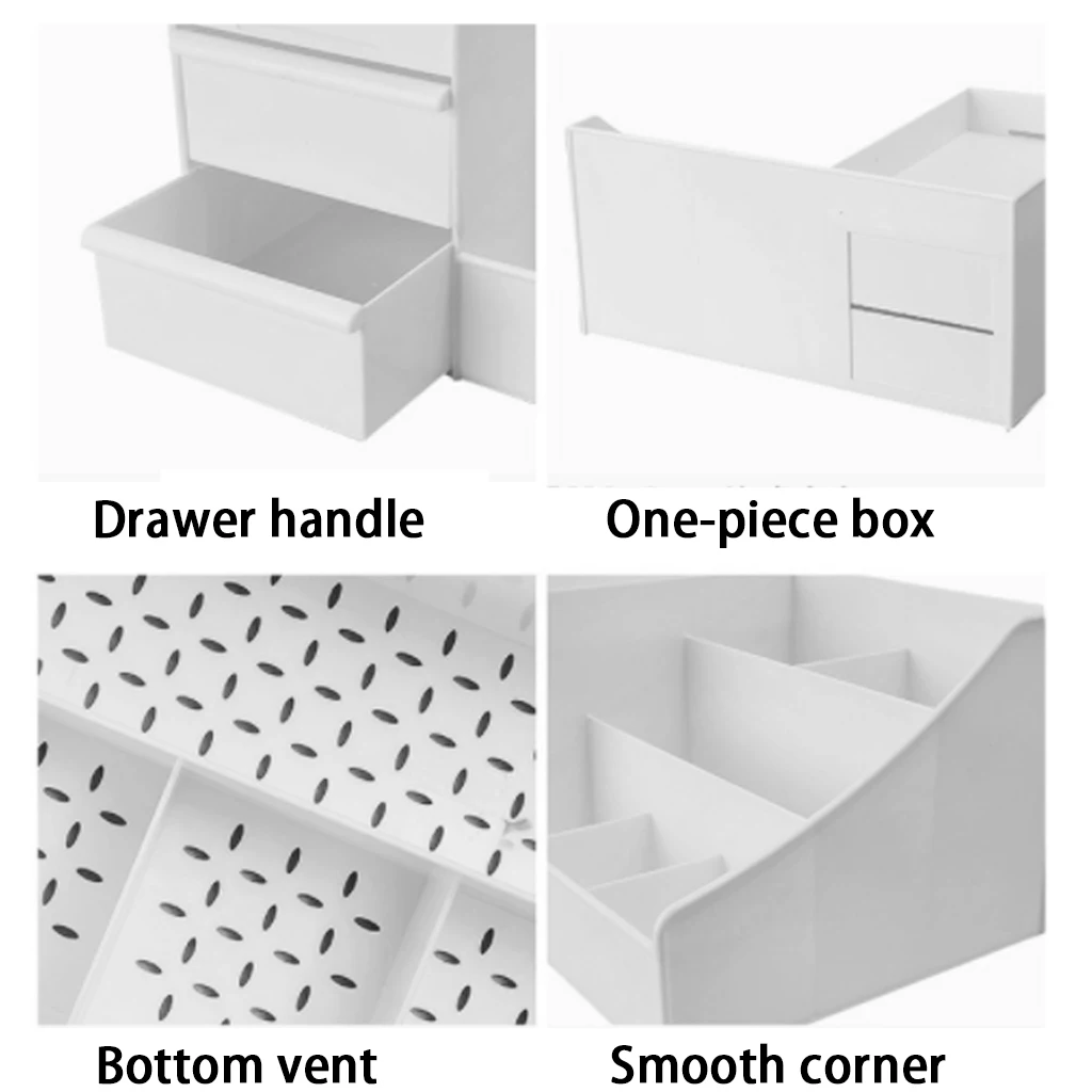 Органайзер для макияжа, коробка для ювелирных изделий, ожерелья, ногтей, польские серьги, пластиковая коробка для макияжа, Домашний Настольный органайзер для ванной комнаты, для косметики A02