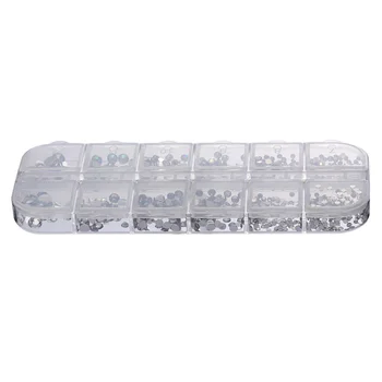 

2 Boxes Nail Rhinestone Drill Manicure Charm Diamond Bead Nail Art Stickers Decorations DIY Accessories Set