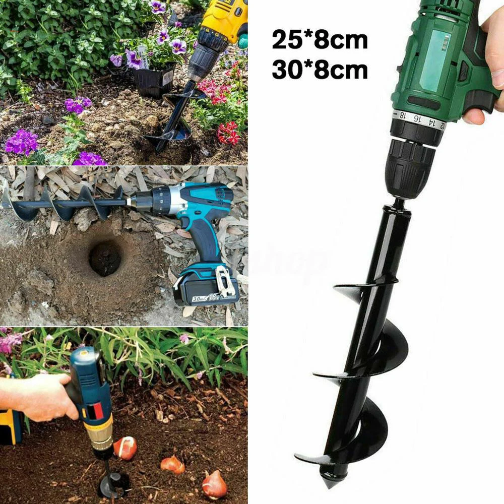 Садовый горшок Drillforce спиральное сверло Цветочная лампа шестигранный вал шнек двора Садоводство высадка пост отверстие электроэкскаватор инструменты