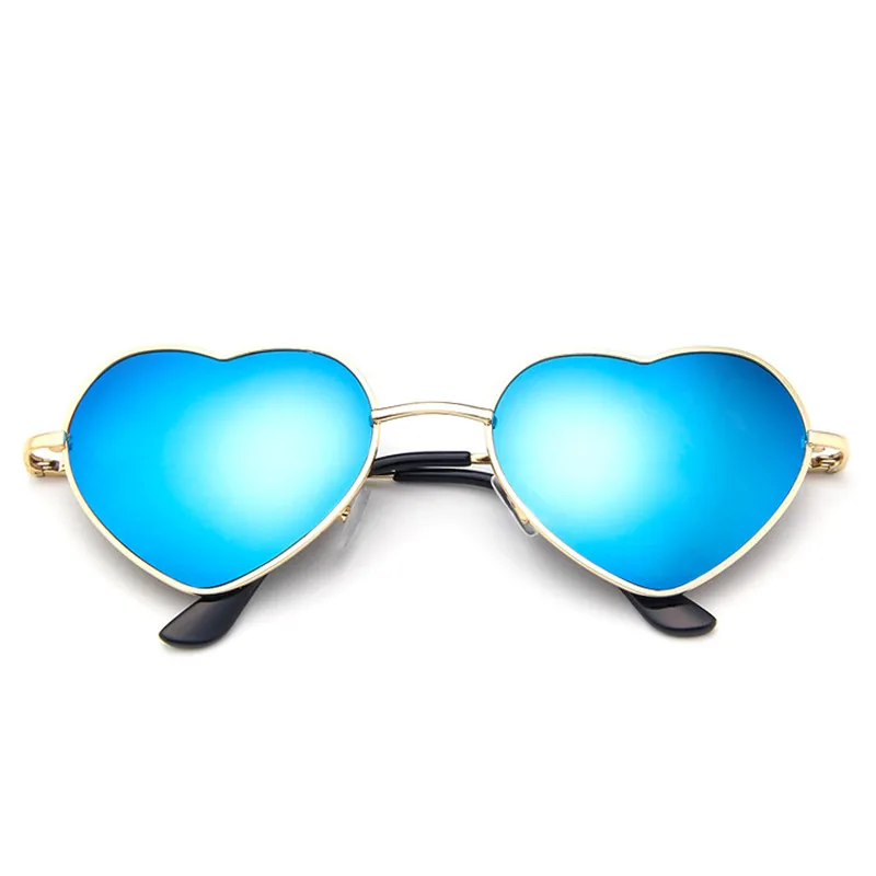 C10 Blue Mirror Любовь солнечные очки в форме сердца женские роскошные кошачий глаз солнцезащитные очки женские сексуальные милые дизайнерские Яркие зеркальные линзы UV400 - Цвет линз: C10 Blue Mirror