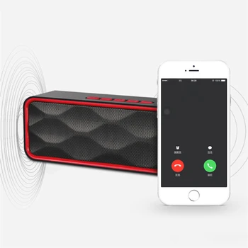 

Portable Outdoor Column Wireless Bluetooth Speaker Dual Horn Bass Subwoofer AUX TF Card FM Radio TWS Loudspeaker For PC Phone