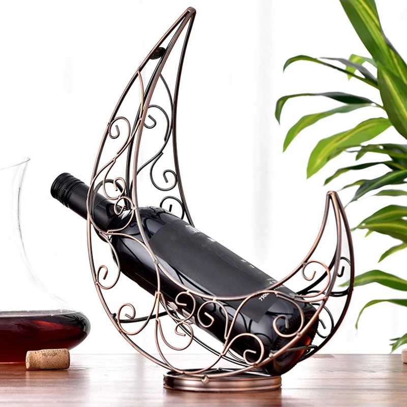 European Wrought Iron Wine Racks Crafts Ornaments Family Table Decorations Bar Rack Bracket Display Stand