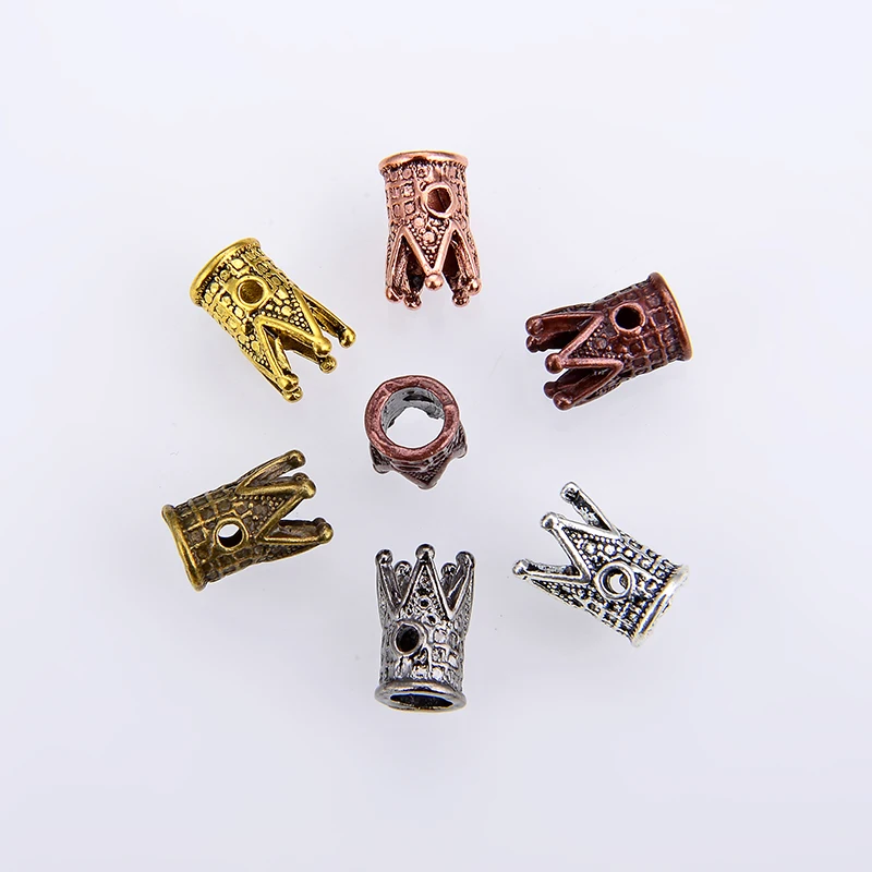 

10 PCS/packageVintage Hot Sale Crown Beads Spacers For DIY Jewelry Making Metal king Beads Jewelry Accessories