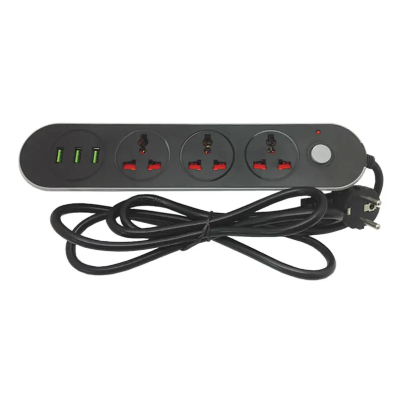 3 способа универсальный выход USB мощность полосы США Великобритания ЕС разъем АС Удлинитель электрический шнур розетка от перегрузки защита от перенапряжения