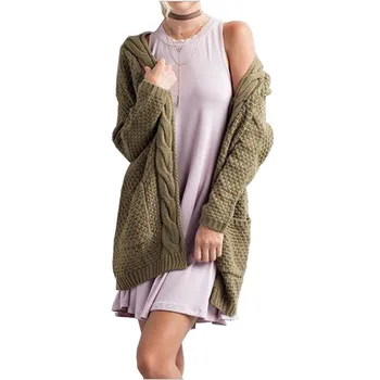 

Open Front High Low Cardigan Women Plus Size Knit Sweater Cardigans Autumn Button Down Pocketed Sweaters XXL