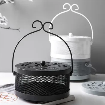 

New Fireproof Hanging Mosquito Coil Box Retro Mosquito Coil Bracket Living Room Bedroom Camping Garden Mosquito Coil Frame