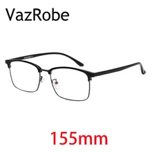 Vazrobe 155 мм негабаритных очков оправа мужские и женские солнцезащитные очки мужские очки для широкого толстого лица полуоправы квадратные черные