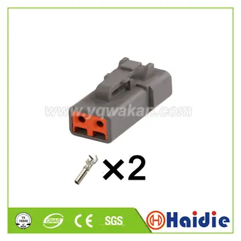 

Free shipping 2sets 2pin auto waterproof plug connector wiring electrical cable connector DTP06-2S