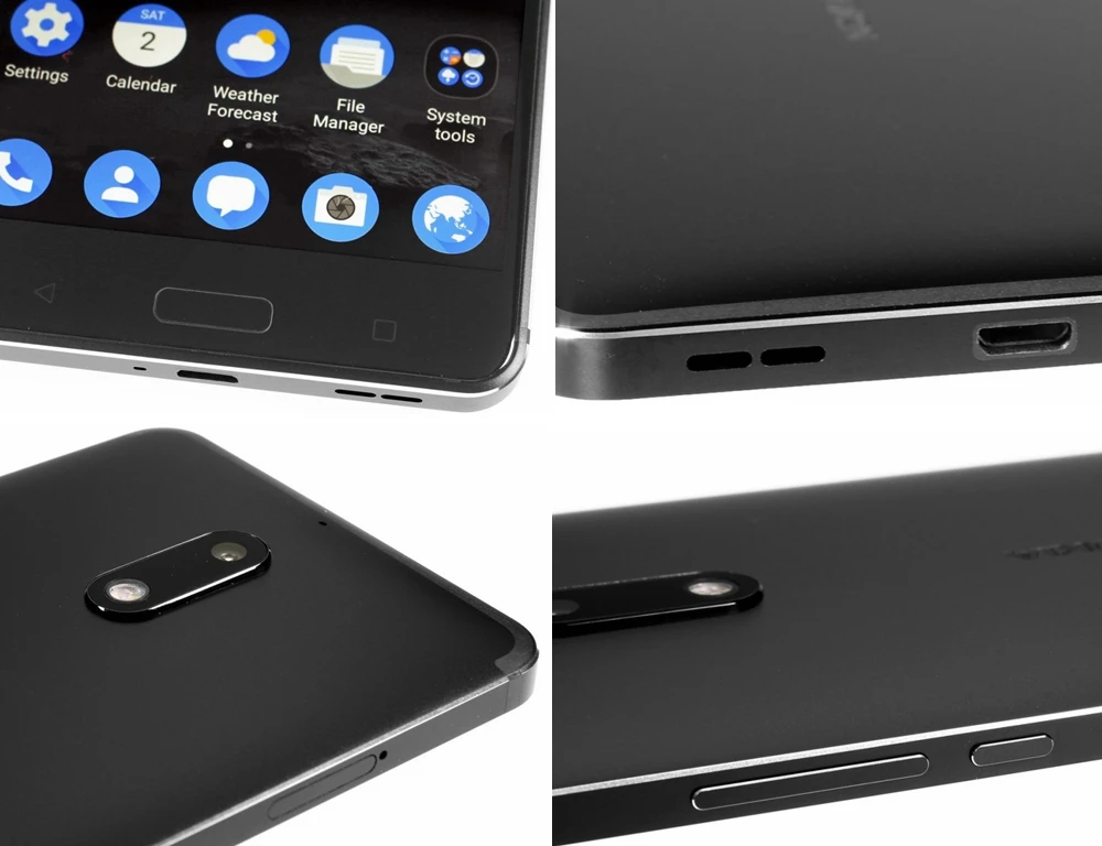 Оригинальный смартфон Nokia 6 Dual SIM Android 4 Гб ОЗУ 64 Гб ПЗУ Восьмиядерный отпечаток пальца 5,5 "1080 P 16MP 4G LTE разблокированный мобильный телефон