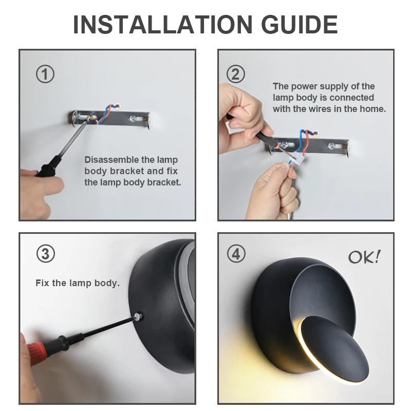 2021 led lampada de parede 360 graus 04