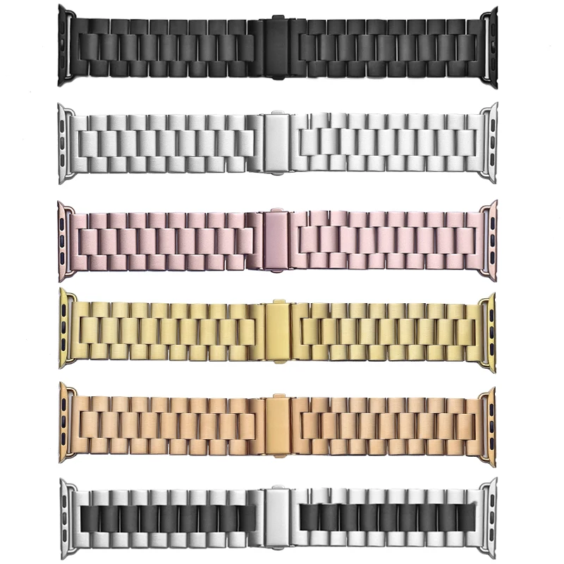 Металлический браслет из нержавеющей стали ремешок для apple Watch 5 4 3 2 1 серия 38 мм 40 мм спортивный ремешок для iwatch 42 мм 44 мм аксессуары