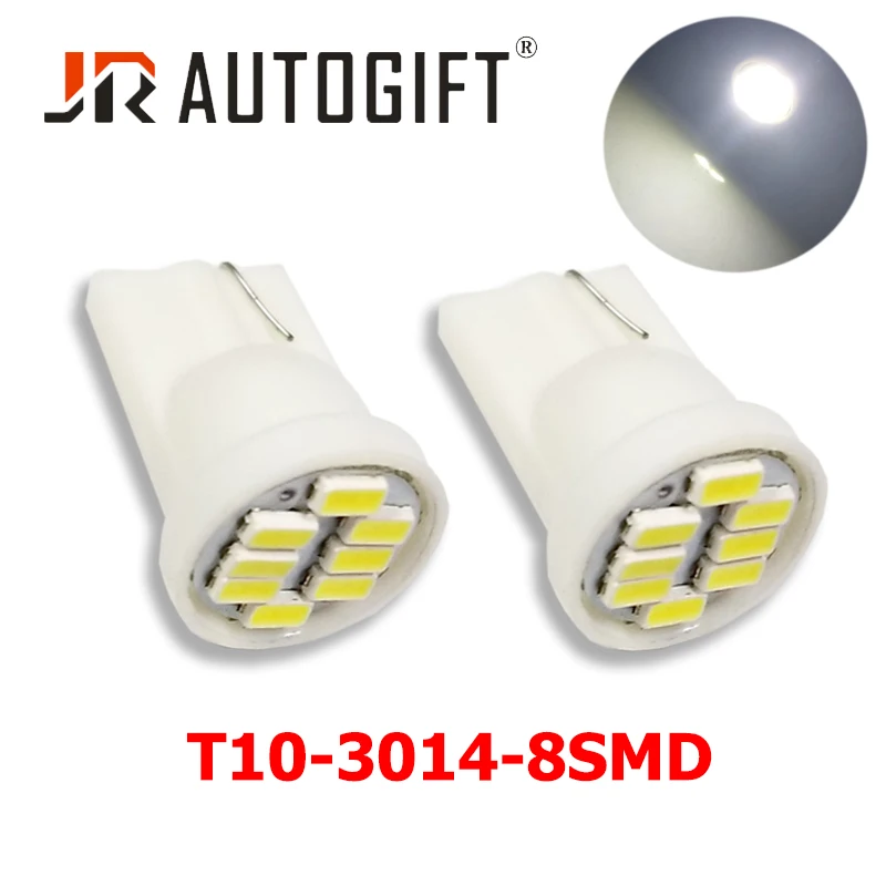 10 шт. автомобильный Стайлинг 24В 12В T10 8 SMD 3014 4014 Светодиодные Автомобильные лампы 194