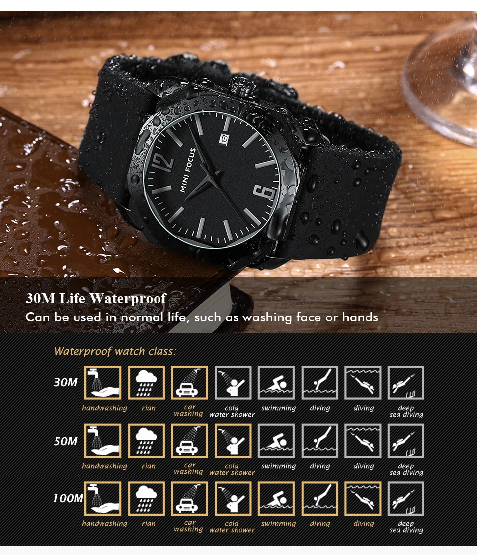 MINI FOCUS Quarzuhr für Herren, wasserdicht_voghion.com