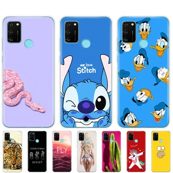 Перейти на Алиэкспресс и купить Чехол для HONOR 9A, чехол 6,3 дюйма, мягкий силиконовый чехол из ТПУ для телефона Huawei Honor 9A 9 A, MOA-LX9N, чехол, чехол, противоударный, милый