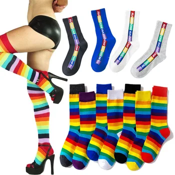 

COCOCAT Rainbow Socks Gay Socks Adult Red Tube Tall Tube Sock Guy Gift