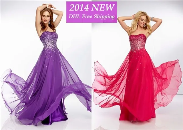Frete grtis nova chegada elegante cristal esferas querida шифон um-linha rs-09 vestidos de baile платье для выпускного вечера