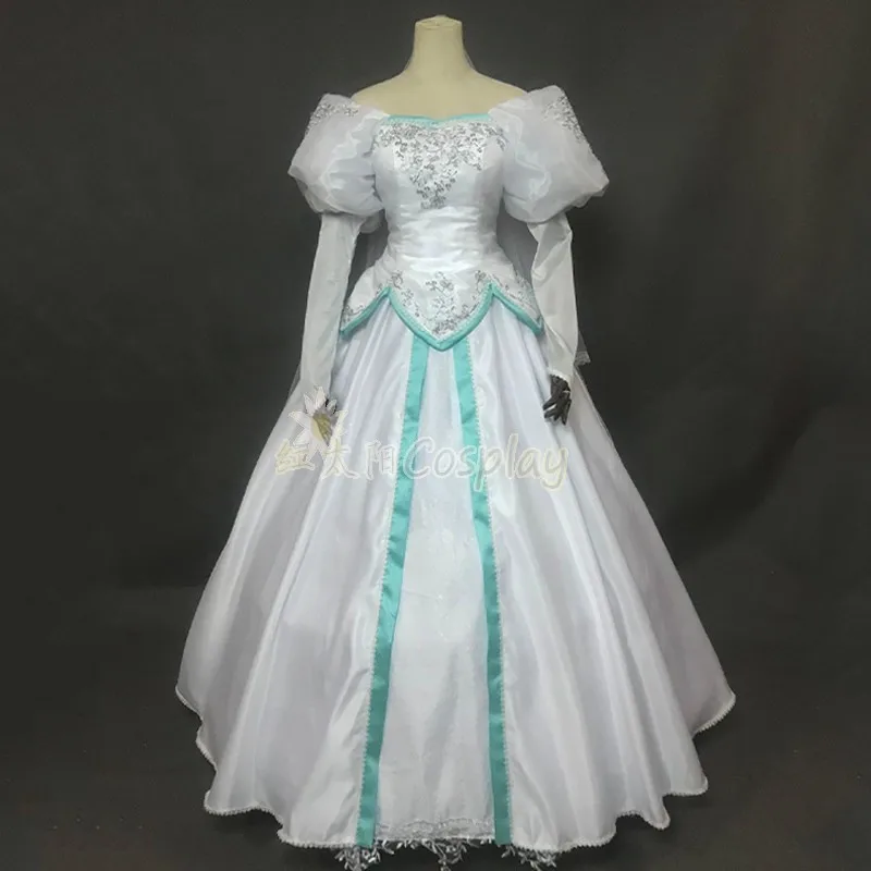 MermaidPrincessDresswhiteWeddingDressCostumeHalloweenCarnival