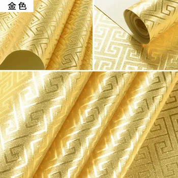 

9.5m x 53cm modern luxury European gold foil wallpaper for bedroom living room office kitchen wall papers home decor bedroom d