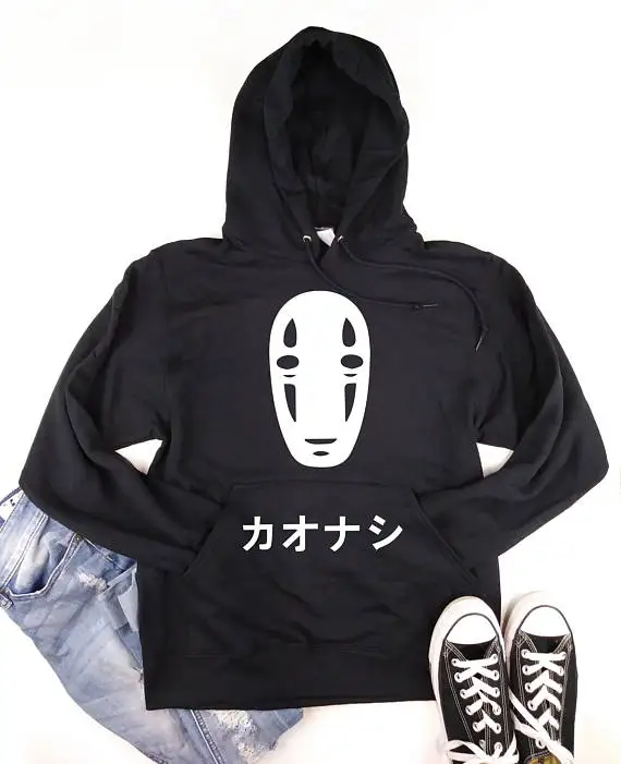 

Stay true New Arrival No Face Men Hoodie Kawaii Spirited Away Hoodie anime hirajuku Unisex hoody black tumblr hoodie