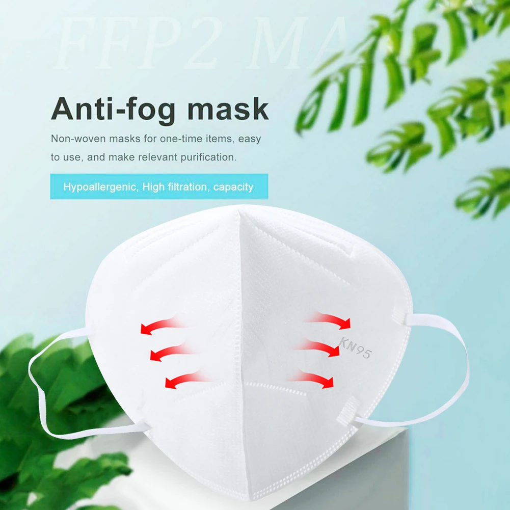 

100Pcs n95 face mask Antiviral Anti Dust Bacterial KN95 Face Mask 4-Layer PM2.5 Protective 95% Filtration N95 Mouth Cover