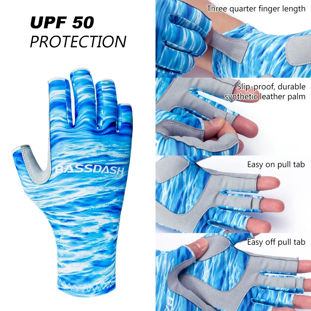 3 fishing gloves