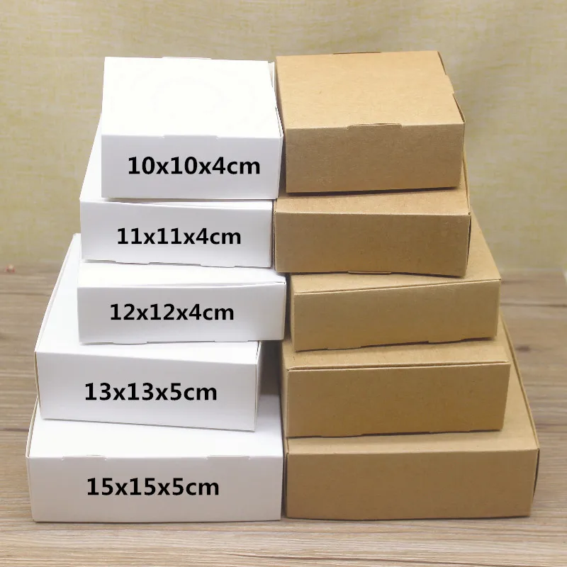 15 Scatole Regalo In Carta Kraft 13x13x13 Cm | Con Coperchio | Pieghevoli E Personalizzabili | Per Compleanni, Matrimoni E Feste