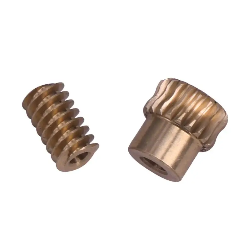 

0.5 Modulus Small Reduction Ratio of 1:10 Motor Output Copper Worm Wheel Gear